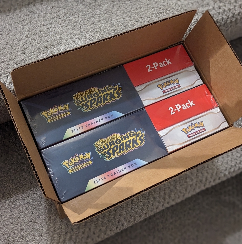 2x ⚡ Pokemon Surging Sparks ⚡ Elite Trainer Box ⚡ NEW Factory sealed ETB ⚡Costco - Picture 4 of 7